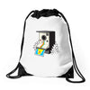 bird booth Drawstring Bags