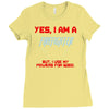 yes i am a firefighter Ladies Fitted T-Shirt