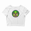 lucha libre   green Crop Top