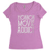 horror movie addict Women's Triblend Scoop T-shirt