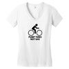 pump tires not gas earth friendly green living cool nerd geek shirt t Women's V-Neck T-Shirt
