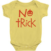 no trick pumpkin halloween Baby Onesie
