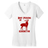 deer hunter body piercing by remington black tee shotgun rifle hunting Women's V-Neck T-Shirt