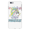 unicorns are born in february cute unicorn iPhone 6 Plus/6s Plus Case