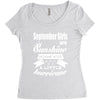 september girls are sunshine mixed with a little hurricane Women's Triblend Scoop T-shirt