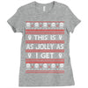 emo gothic ugly christmas sweater. Ladies Fitted T-Shirt