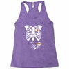 pregnant skeleton baby costume halloween maternity ninja ladies Racerback Tank