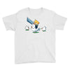 mighty hero atop a chicken Youth Tee