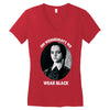 on wednesdays we wear black Women's V-Neck T-Shirt