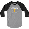 Through The Storm Strength Made To Conquer 3/4 Sleeve Shirt