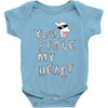 you stole my heart 4 Baby Onesie