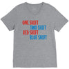 one shift two shift red shift blue shift V-Neck Tee