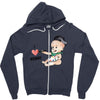 Cute Baby Painter's Mom Love Zipper Hoodie