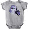 mega flipped off Baby Onesie