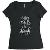 YOU MAKE ME Women's Triblend Scoop T-shirt