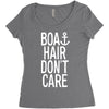 boat hair don't care Women's Triblend Scoop T-shirt