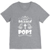 I Am One Blessed Pops V-Neck Tee