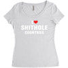 I Love Shithole Countries Women's Triblend Scoop T-shirt