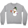 smiling snowman holding out christmas Crewneck Sweatshirt