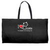 i love cats it's people who annoy me Weekender Totes