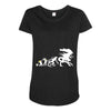 alien evolution   mens funny Maternity Scoop Neck T-shirt