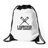 I Survived Foot Surgery Drawstring Bags