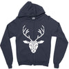 poly deer Zipper Hoodie