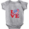 star spangled hammered Baby Onesie
