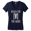 reach for the bars Women's V-Neck T-Shirt