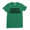 save ferris Ladies Fitted T-Shirt