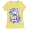 quick brown fox Ladies Fitted T-Shirt