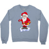 father christmas ringing xmas bells santa Crewneck Sweatshirt