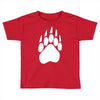 large bear paw print crew neck long sleeve Toddler T-shirt