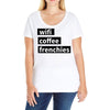 wifi, coffee, frenchies Ladies Curvy T-Shirt