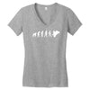 evolution of motorbike Women's V-Neck T-Shirt