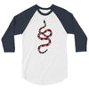 snake red black 3/4 Sleeve Shirt