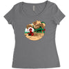 an amazing sand castle Women's Triblend Scoop T-shirt