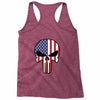 skull u.s.a. back Racerback Tank