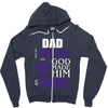 my dad was so brave god made him an angel Zipper Hoodie