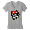 pizza time Women's V-Neck T-Shirt