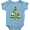 christmas tree made of bells stocking santa Baby Onesie