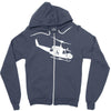 design uh 1h helicopter hubschrauber us army irak krieg war vietnam Zipper Hoodie
