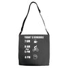 today's beer schedule cycling 6am Adjustable Strap Totes