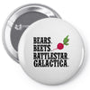 bears beets battlestar galactica Pin-back button