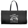 camp crystal lake counselor Weekender Totes