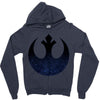 rebel logo with space pattern Zipper Hoodie