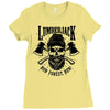 lumberjack skull Ladies Fitted T-Shirt