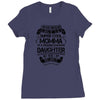 Super Cool Momma Of A Freaking Awesome Daughter Ladies Fitted T-Shirt
