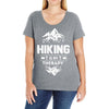 hiking is my therapy! Ladies Curvy T-Shirt