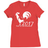 new year of the roosters 2017 Ladies Fitted T-Shirt